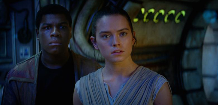 john boyega, daisy ridley, the force awakens, star wars, image